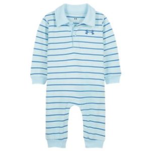 UA Stripe Newborn Boys' Polo Coverall