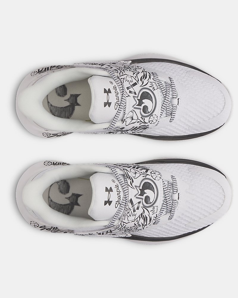 UA D. Fox 2 x Sharpie Grade School Basketball Shoes - Image 4